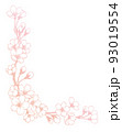ペン画桜のフレーム素材 93019554