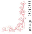 ペン画桜のフレーム素材 93019585