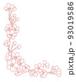 ペン画桜のフレーム素材 93019586