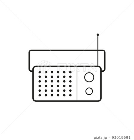 Radio linear icon. Contour symbol. Vector isolated outline Radio linear icon. Contour symbol. Vector isolated outline 93019691