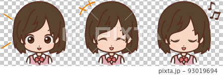 楽しい女性の表情セット/スーツ・若い・OL【1】 93019694