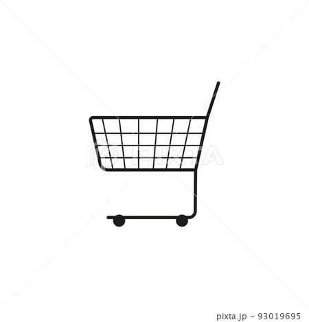 Shopping cart linear icon. Contour symbol. Vector isolated outline 93019695