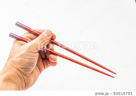 箸の持ち方 Right way of holding chopsticks 箸の持ち方 Right way of holding chopsticks 93019705