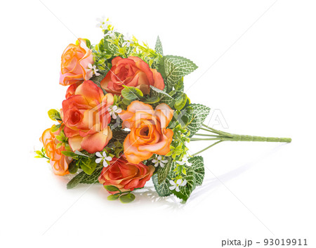 Artificial flowers rose isolated on white background 93019911