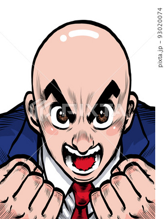気合いの入ったビジネスマンのイラスト カット 素材 気合いの入ったビジネスマンのイラスト カット 素材 93020074