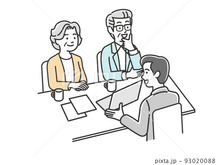 アドバイザーに相談するシニア夫婦 アドバイザーに相談するシニア夫婦 93020088