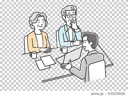 アドバイザーに相談するシニア夫婦 アドバイザーに相談するシニア夫婦 93020088
