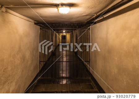 Prison basement in the Auschwitz - Birkenau concentration camp. Oswiecim, Poland, 17 July 2022 93020779