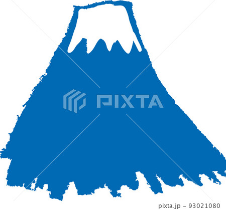 富士山　年賀状素材　山　手描き 93021080