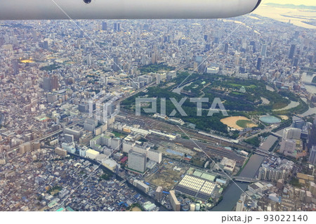 大阪城上空　航空写真 93022140