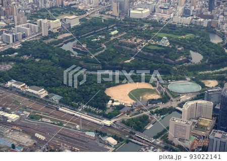 大阪城上空　航空写真 93022141