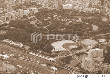 大阪城上空　航空写真 93022142