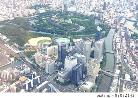 大阪城上空　航空写真 93022143