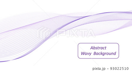 Abstract wave background. Purple swirl swoosh, dynamic flowing waves  isolated on white background.  Trendy design for banner. Undulate curve lines. Vector illustration 93022510