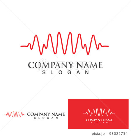 Sound wave logo and symbol vector 93022754