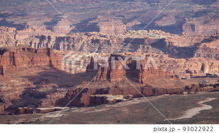 Scenic American Landscape and Red Rock Mountains in Desert Canyon. 93022922