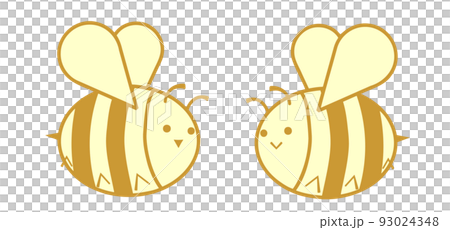 かわいい二匹のミツバチ かわいい二匹のミツバチ 93024348