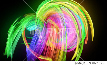 Creative abstract twisted rainbow color background. Abstract stripes. 3d render 93024579