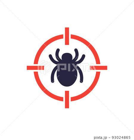 pest control icon with a bug and target 93024865