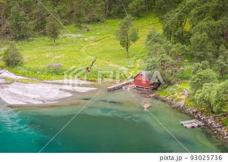 Dramatic landscape in Nordfjord near Olden, western Norway, Scandinavia 93025736