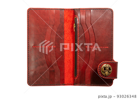Female brown leather open wallet Female brown leather open wallet 93026348