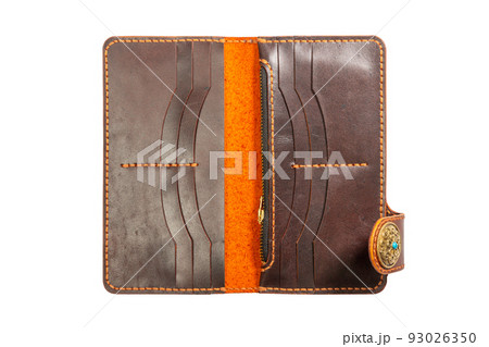 Female brown leather open wallet Female brown leather open wallet 93026350