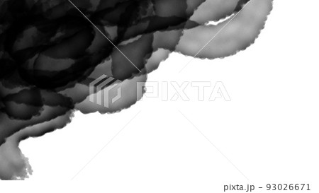 雨雲 フレーム 水彩 墨背景 漫画 効果 93026671
