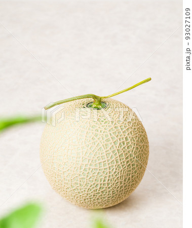 甘くて美味しいマスクメロン　網目が美しいメロンは贈答用に用いられる 93027109