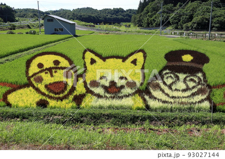 縄文小ヶ田駅 田んぼアート 93027144