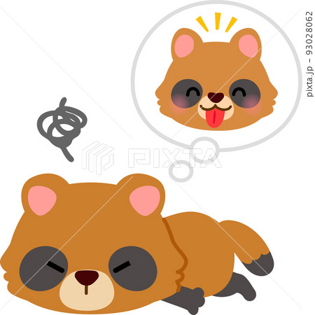 死んだふりをしているタヌキ、狸寝入り 93028062