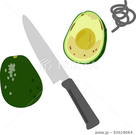 中身が変色したアボカド 93028064