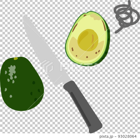 中身が変色したアボカド 93028064