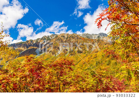秋の立山黒部アルペンルート 紅葉の黒部平 秋の立山黒部アルペンルート 紅葉の黒部平 93033322