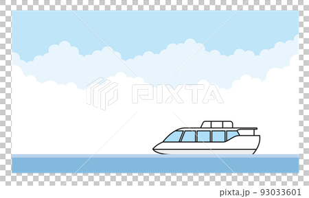 海和遊船的插圖素材。 93033601