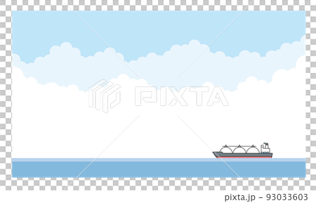 海和液化天然氣船的例證材料。 93033603