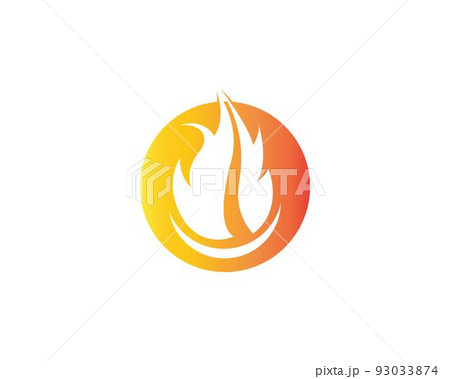 Nature fire and gas logo template 93033874
