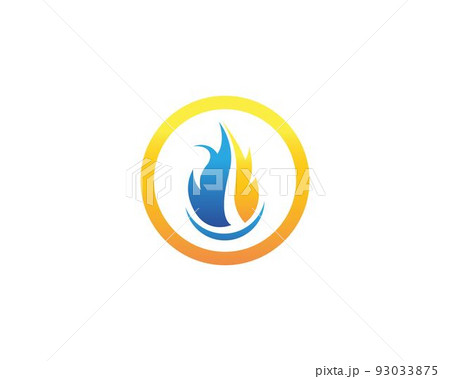 Nature fire and gas logo template 93033875
