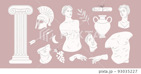Vector antique sculptures 93035227