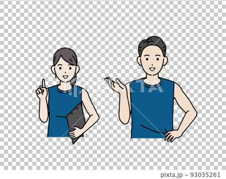 提供建議體育教練教練員男女插圖 提供建議體育教練教練員男女插圖 93035261