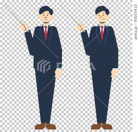 A businessman guiding A businessman guiding 93035410