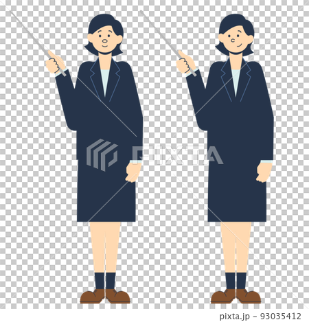 A businessman guiding A businessman guiding 93035412