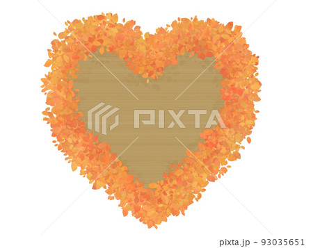 purple heart-shaped wreath frame - Stock Illustration [93035655