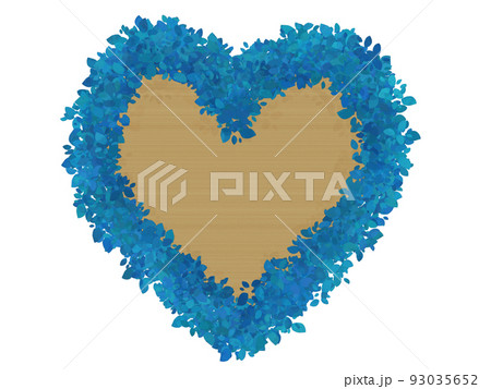 purple heart-shaped wreath frame - Stock Illustration [93035655