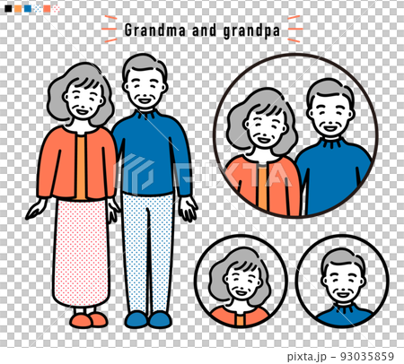 爺爺奶奶的全身和圖標 set_color 爺爺奶奶的全身和圖標 set_color 93035859
