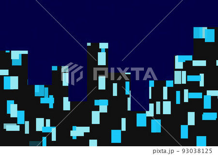 重苦しい夜のビル群 93038125