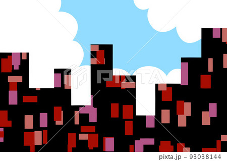 熱がこもったビル群 93038144