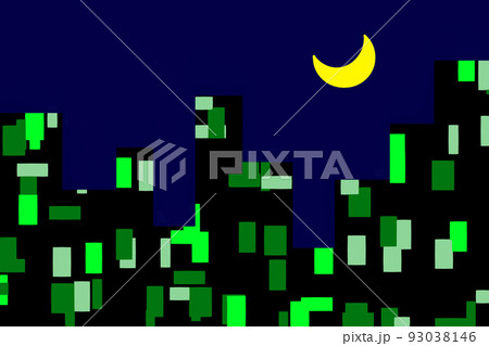 ネオン街のイラスト 93038146