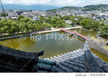 松本城天守からの松本市内の眺め 93038909