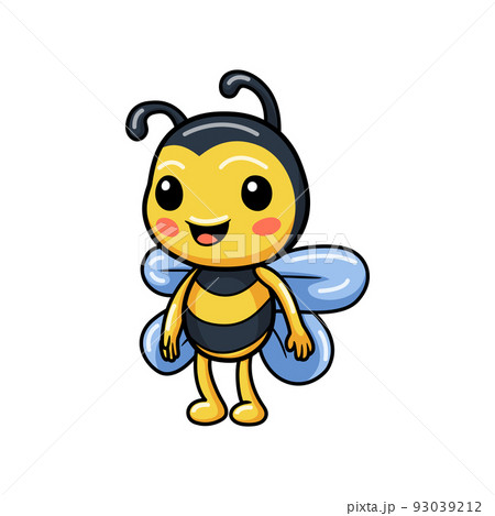 Cute little bee cartoon standing Cute little bee cartoon standing 93039212
