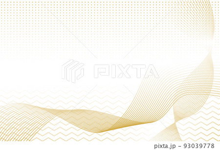 Gold White Background Abstract Golden Line Wave 93039778